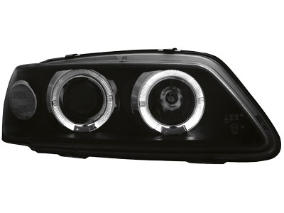 Koplampen Peugeot 306 93-97 Angel Eyes zwart