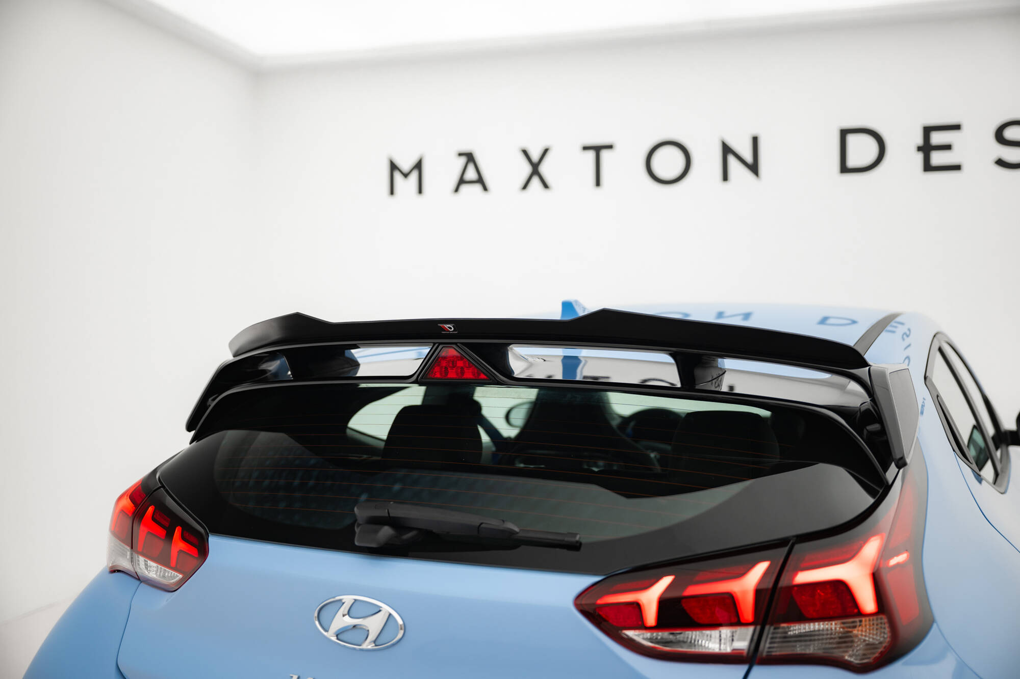 Street Pro Spoiler Cap Hyundai Veloster N MK2 Maxton Glanzend zwart