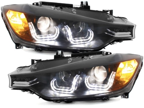 Koplampen BMW 3-Serie F30/F31 Zwart