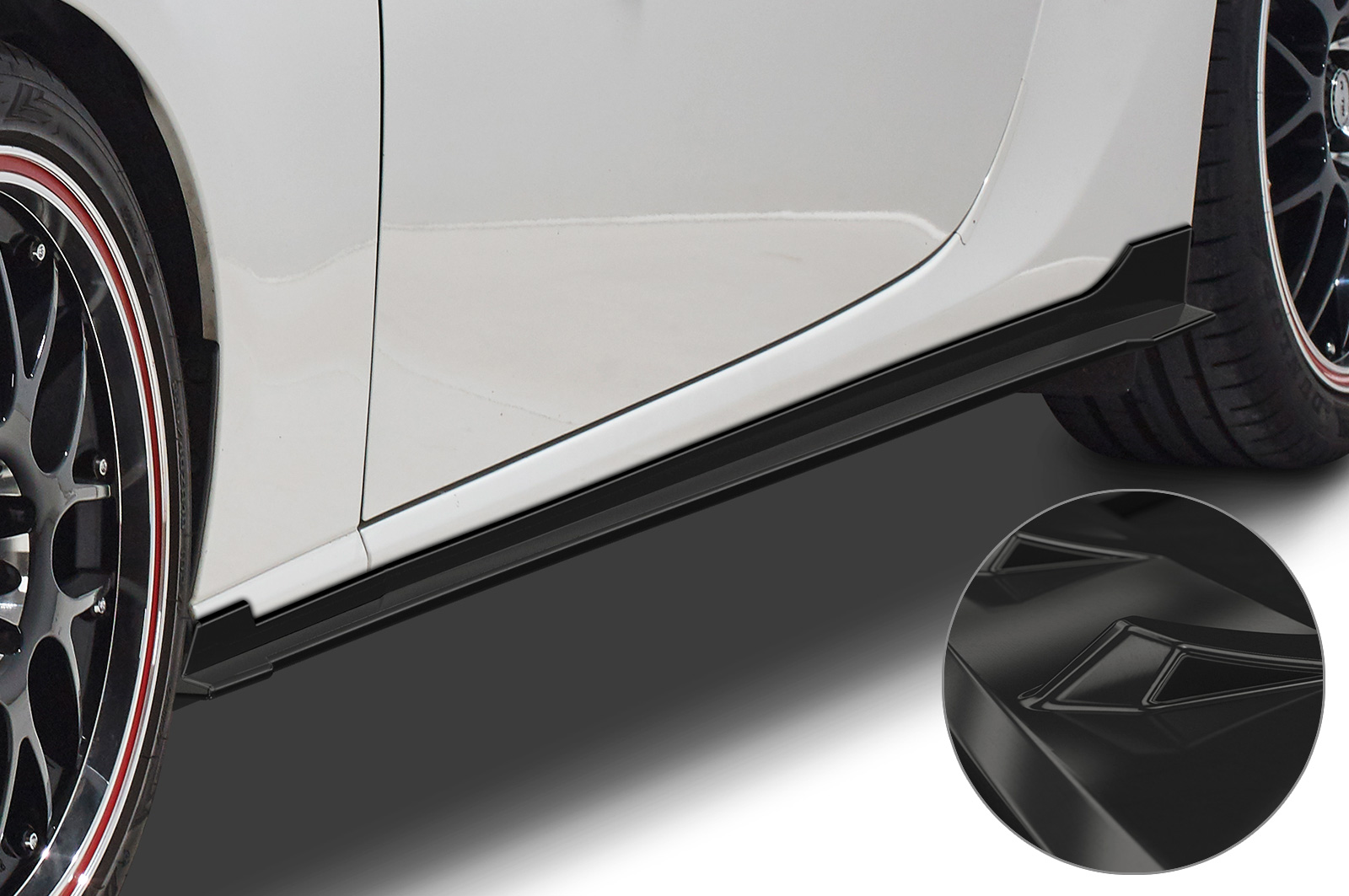 Zijskirts Toyota GT86 (ZN6) CSR glans Zwart