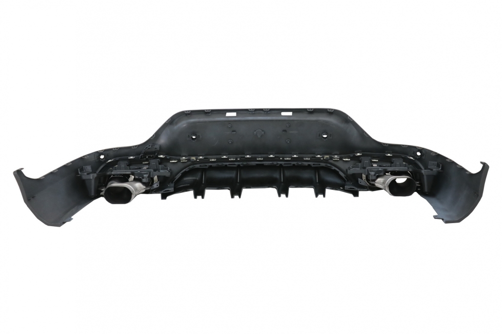 Diffusor Mercedes GLC C253 (2020-..) Coupe Facelift GLC43 incl. Uitlaat Stukken Zilver
