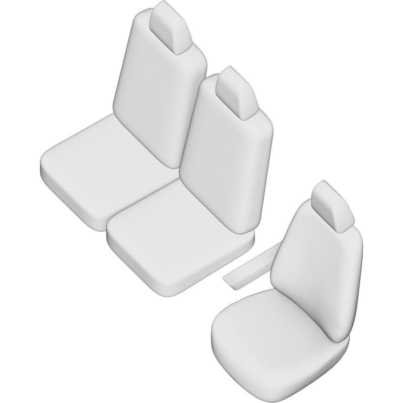 Original Design Stoffen Stoelhoezenset 2+1  Citroën Berlingo/Peugeot Partner 2008-2018 (airbag onder plastic kap)