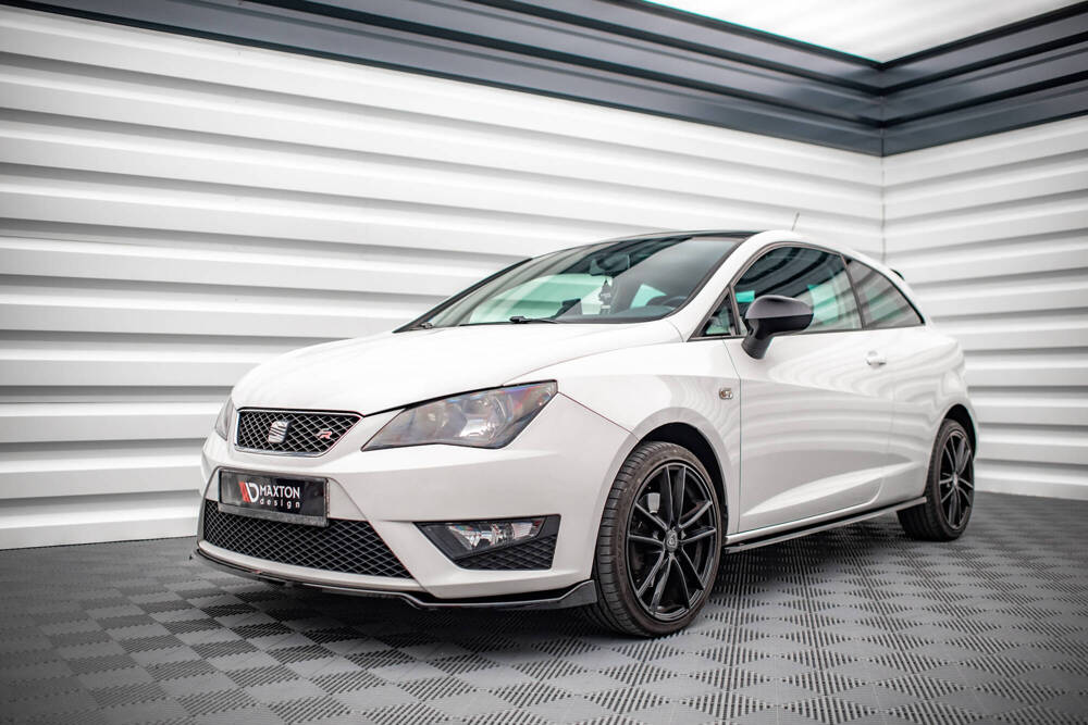 Voorspoiler V.1 Seat Ibiza FR SC FL Maxton Glans Zwart