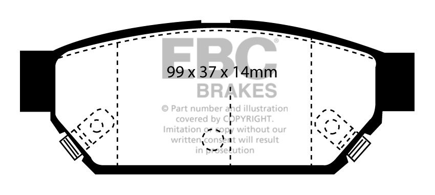 EBC Brakes MITSUBISHI Colt 1.8 GTi (CA5A) 92-96 Remblokken achte