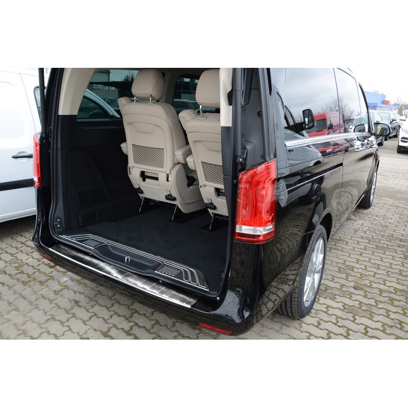 RVS Achterbumperprotector  Mercedes Vito & V-Klasse 2014-2019 & Facelift 2019- 'Ribs'