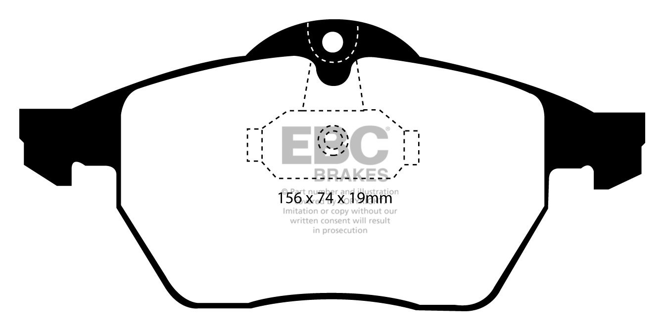 EBC Brakes OPEL Calibra 2.5 (288mm Discs) 95-96 Remblokken voorz