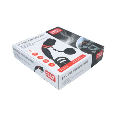 Carpoint Spiraal Laadkabel Elektrische Auto Type2>2 32A 3ph 6 meter