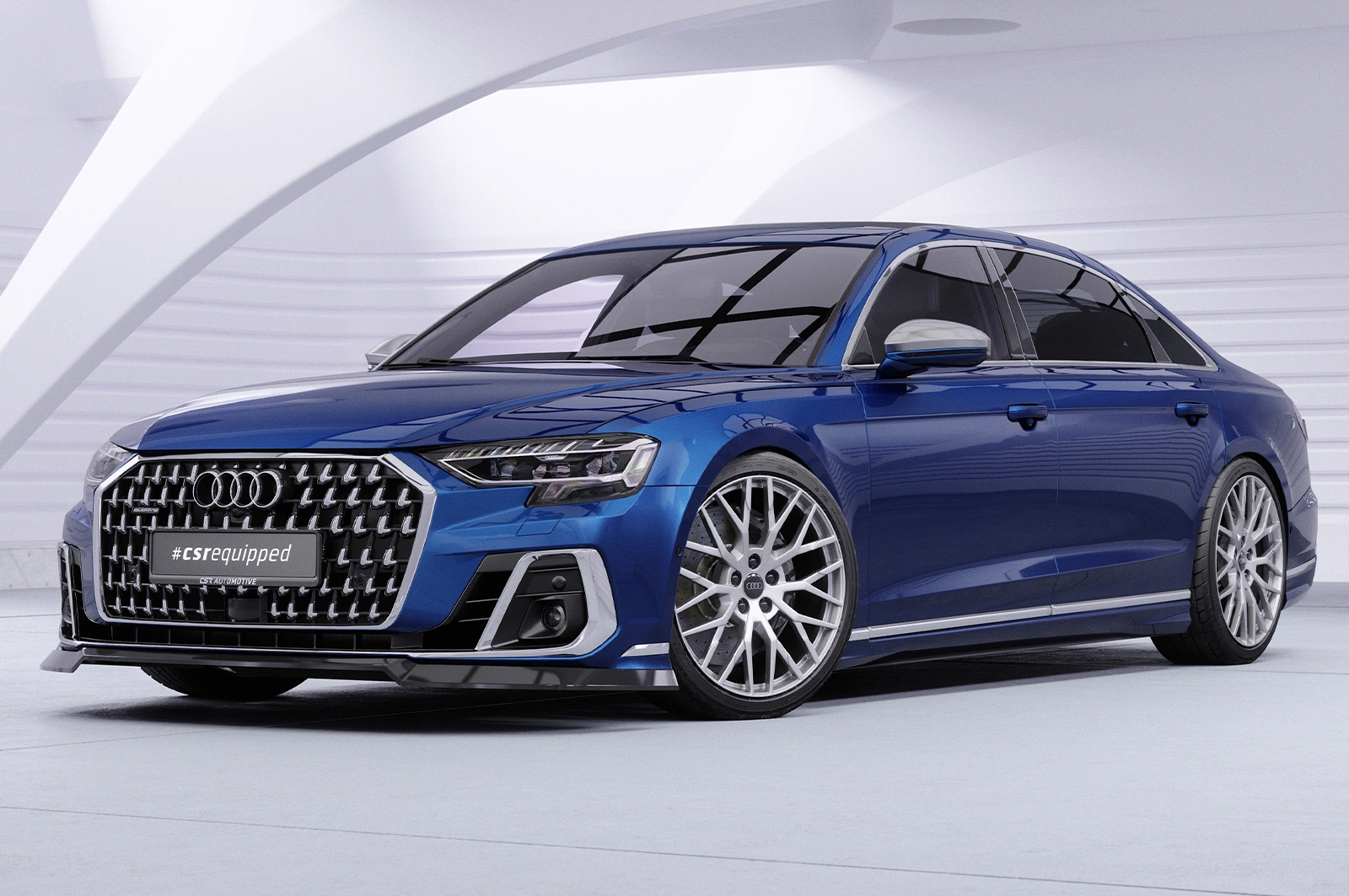 Voorspoiler Audi A8 D5 (Typ 4N/F8) glans zwart