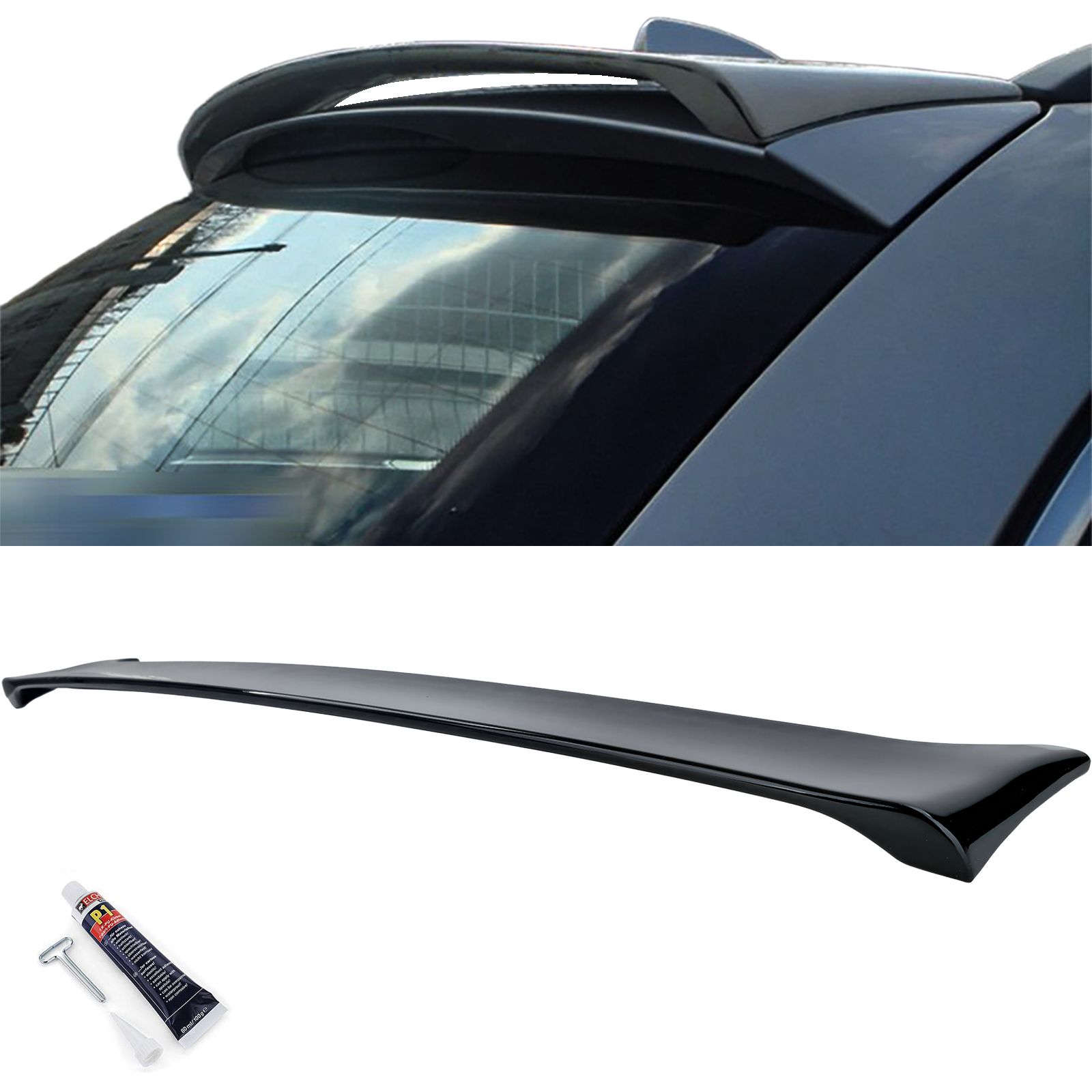 Dakspoiler BMW 5er E61 Glans Zwart