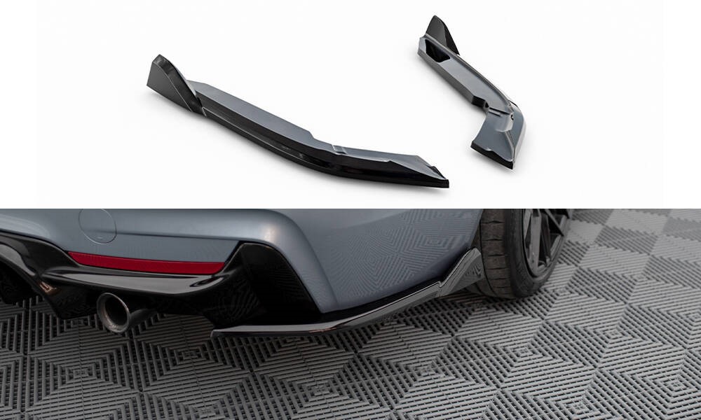 Achter zij splitters BMW 4 Serie F32 M-Pack Glanzend Zwart V.5