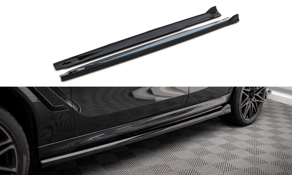 Zijskirts BMW X6 M F96 Maxton Glans Zwart