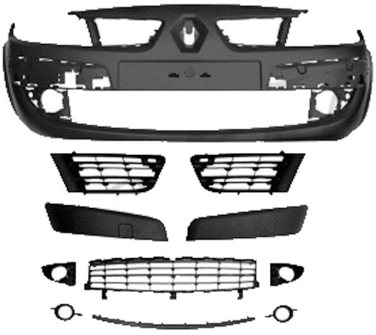 VoorBumper Renault SCENIC, 06-09 SPUITBAAR