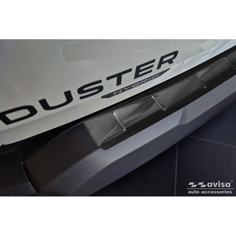 Zwart RVS Achterbumperprotector  Dacia Duster III 2024- 'Ribs'