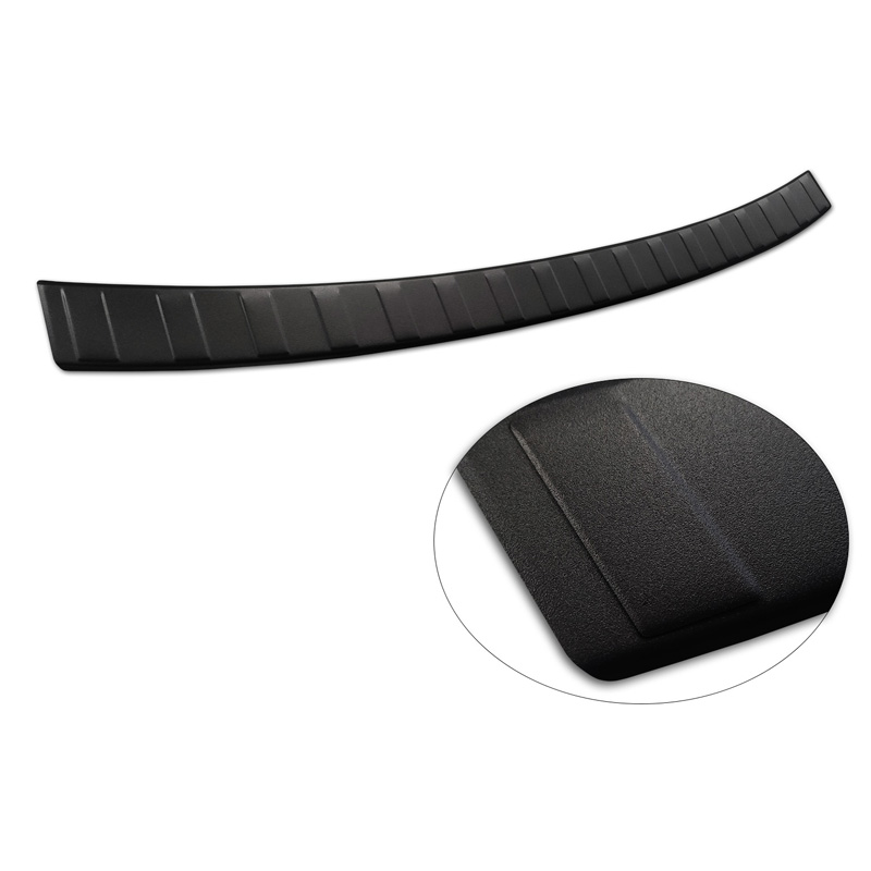 Matzwart RVS Achterbumperprotector  Volkswagen Tiguan II / Allspace incl. Facelift & R-Line 2016-2020 / 2020-2024 'Ribs'
