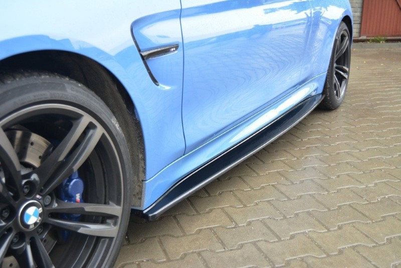 Zijskirts Diffusers BMW M4 F82 Glanzend Zwart