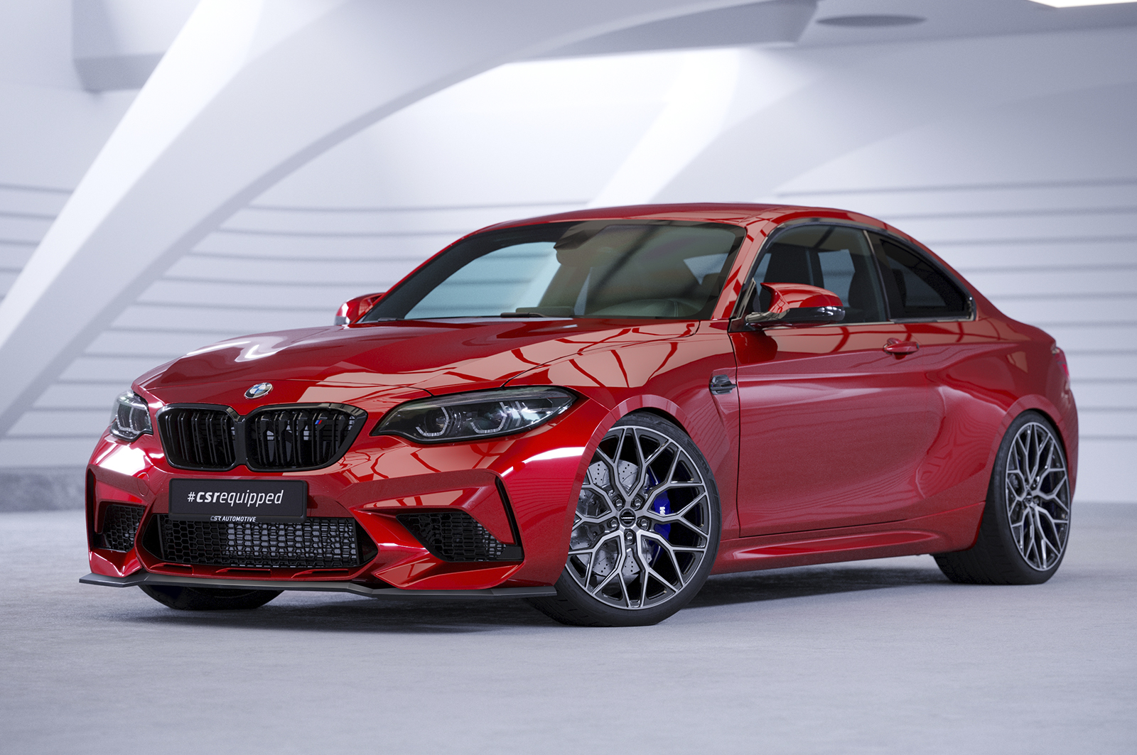 Voorspoiler BMW M2 Competition CSR Glans Zwart