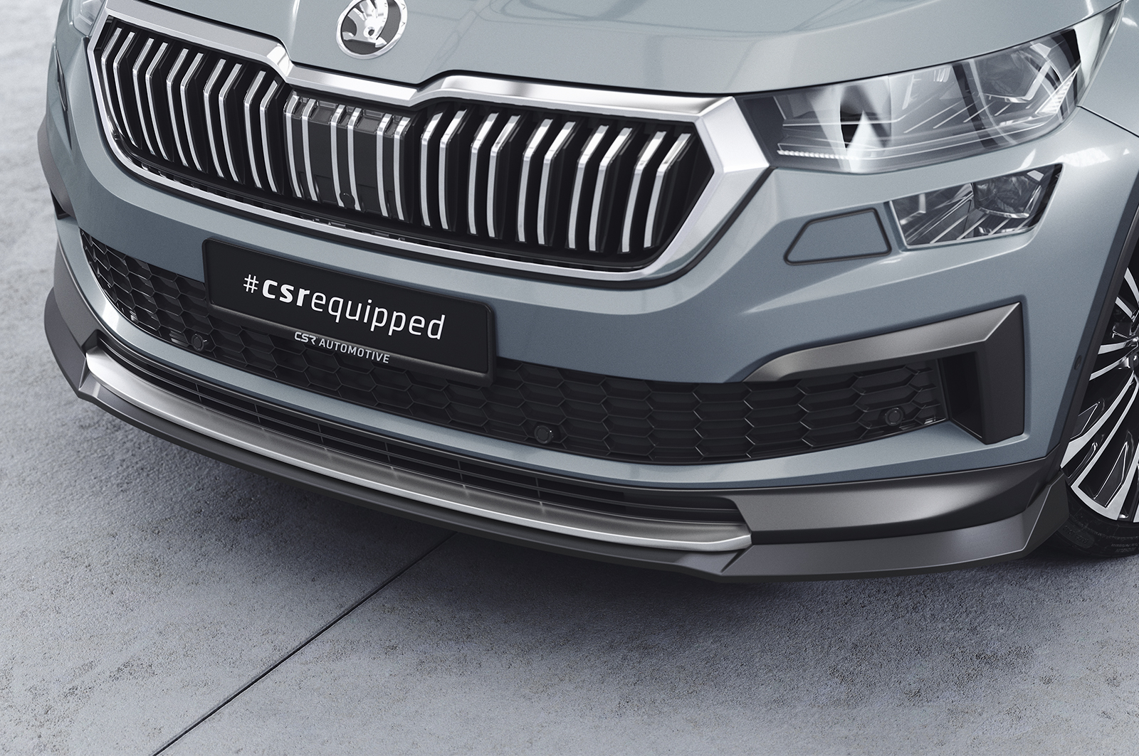 Voorspoiler Skoda Kodiaq CSR Glans Zwart