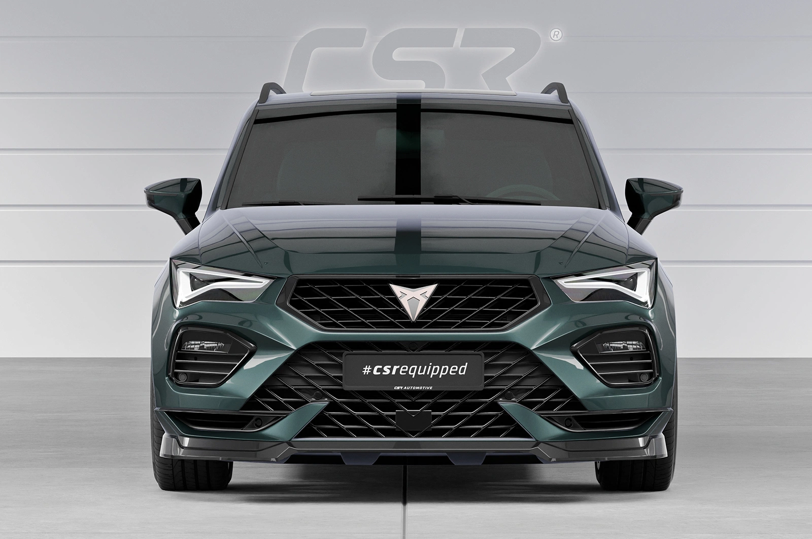 Voorspoiler Cupra Ateca (Typ 5FP, KH7) Facelift CSR glans zwart