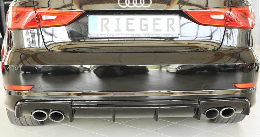 Achter Skirt Audi A3 8V 12-16 S-line Rieger Carbon Look
