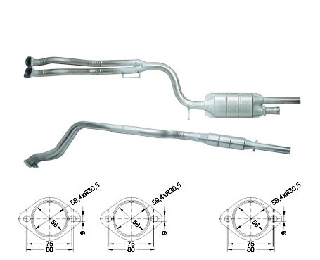 Mercedes E200 1998 cc 100 Kw / 136 cv W124 / T124 Magnaflow CAT
