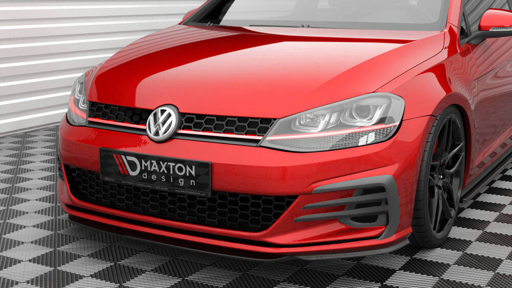 Voorspoiler VW Golf 7.5 GTI Facelift Glans Zwart V.5