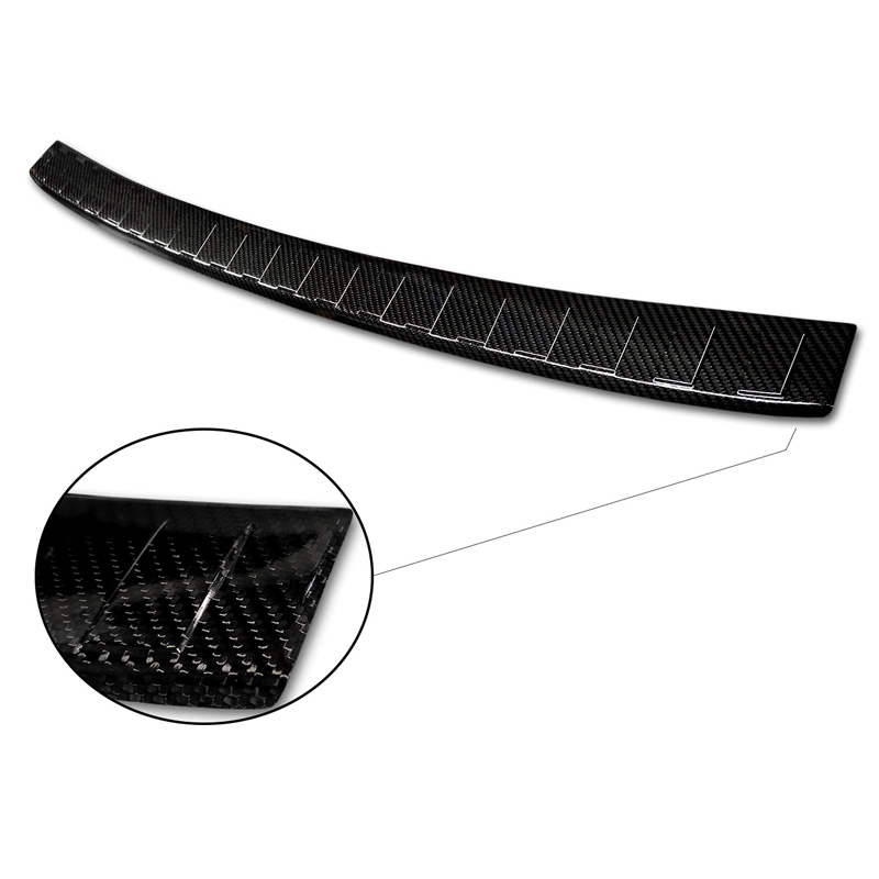 Echt 3D Carbon Achterbumperprotector  Ford Focus Hatchback 5-deurs (incl. ST-Line) 2018-2021 & Facelift 2021- 'Ribs'