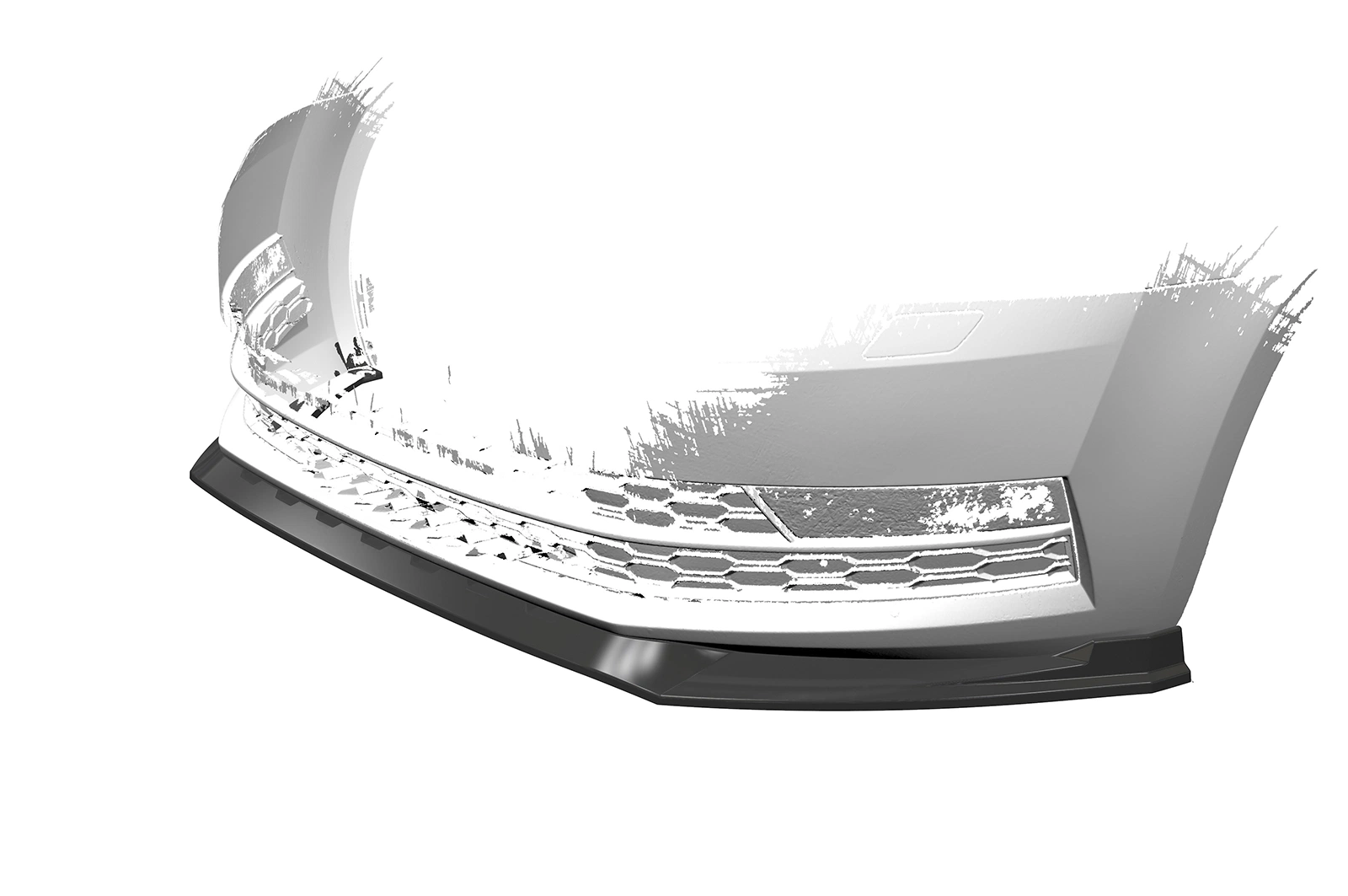 Voorspoiler Skoda Octavia 3 Glans Zwart (2016-2019) van CSR Automotive