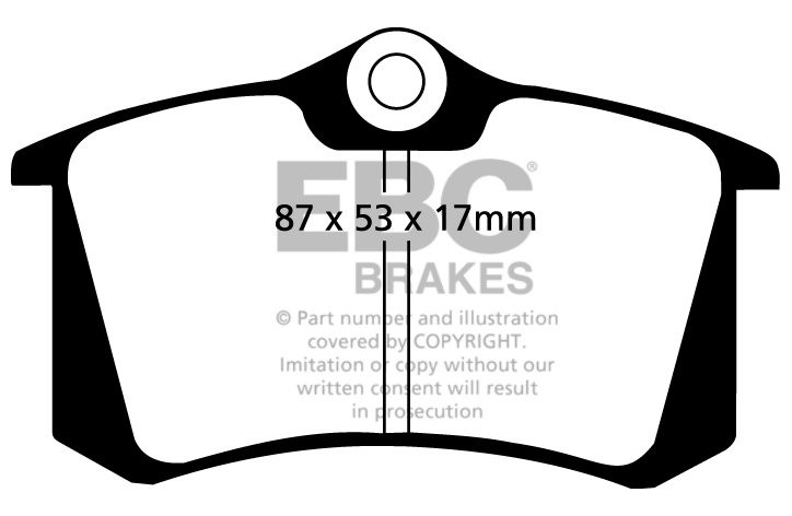 EBC Brakes VW Golf IV 2.0 97-98 Remblokken achterzijde
