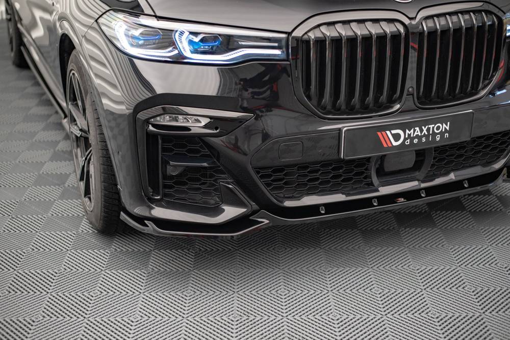 Voorspoiler V.3 BMW X7 G07 Maxton Glans Zwart