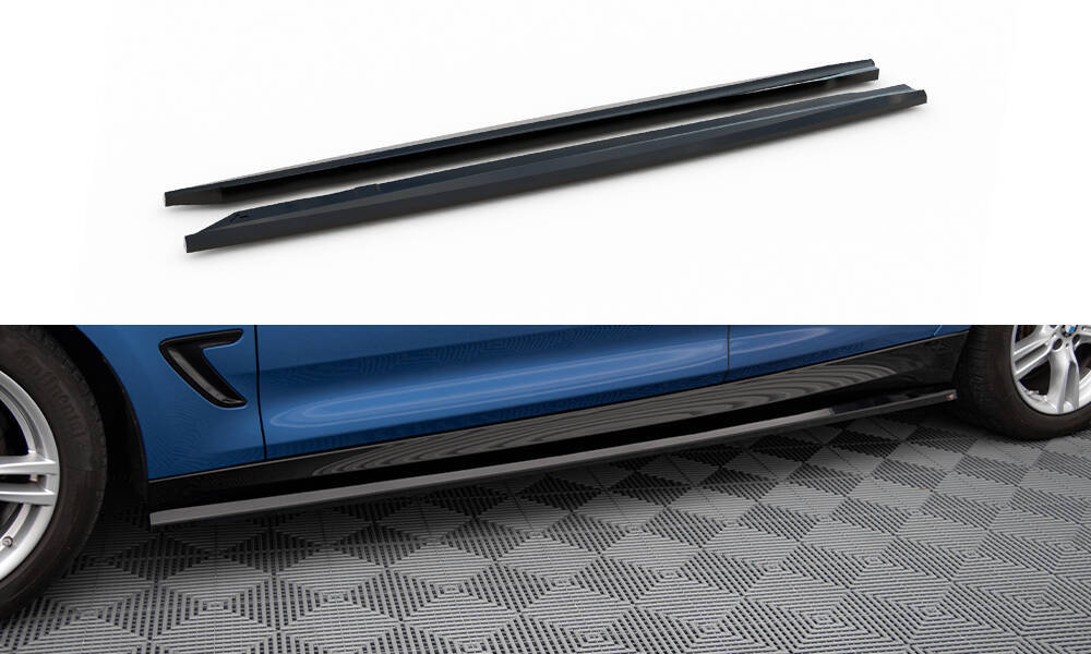 Zijskirts BMW 3 Serie M Pakket GT F34 FL Maxton Glans Zwart