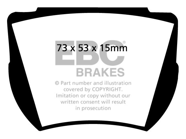 EBC Brakes TVR Griffith 4.7 63-69 Remblokken voorzijde yellowstu