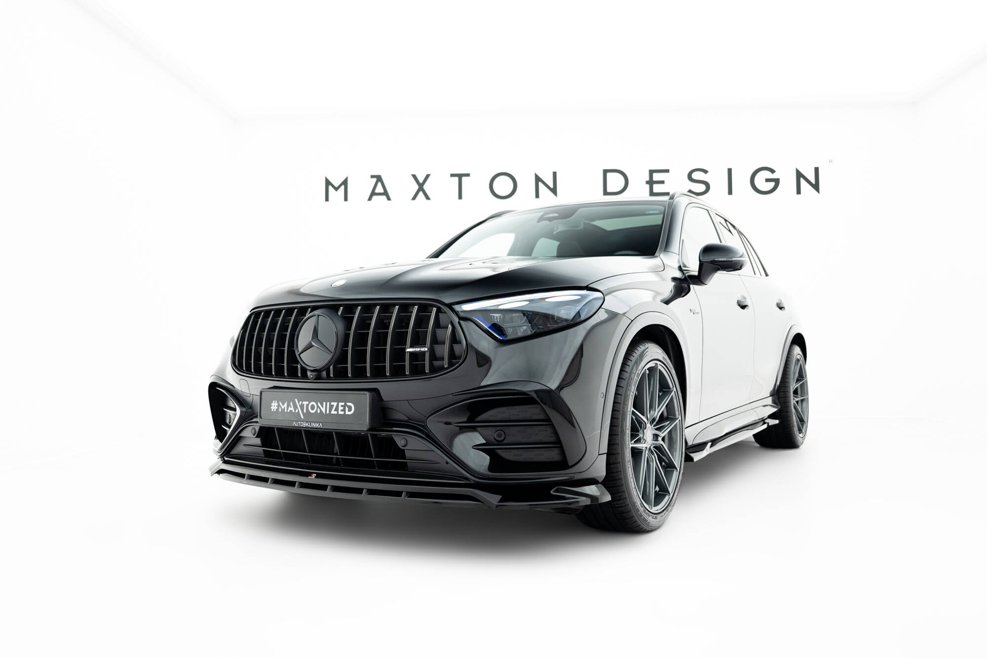 Voorspoiler Mercedes-AMG GLC 43 X254 Maxton Glanzend zwart