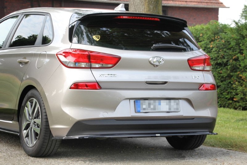 Centrale Achterspoiler Hyundai i30 MK3 Hatchback (Zonder verticale Bars) Glanzend Zwart