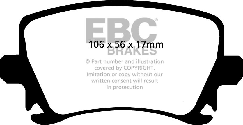 EBC Brakes SKODA Superb 1.6 TD 2010-.. Remblokken achterzijde