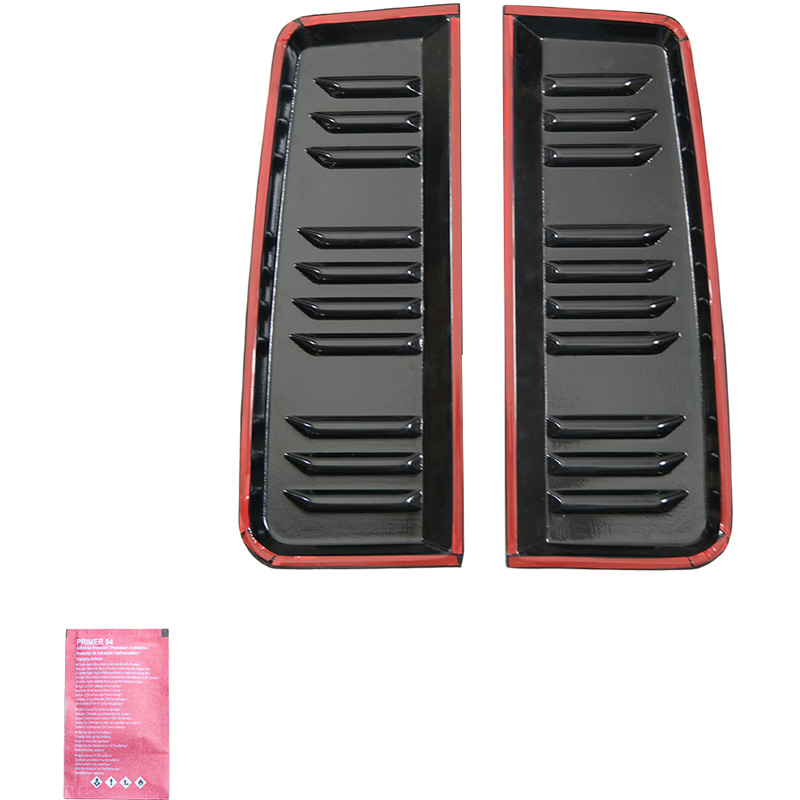 Oneway Set luchtinlaten (zijkant)  Volkswagen Transporter T5.1/T6/T6.1 2010-2022 (Lange wielbasis) - Glanzend zwart