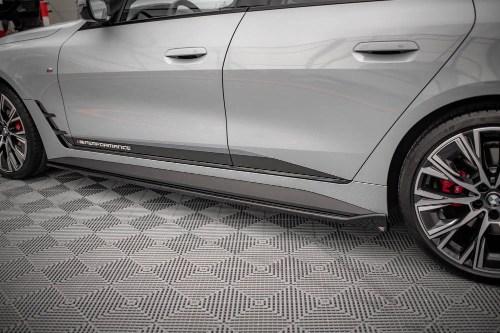 Zijskirts V.2 BMW 4 Serie Gran Coupe M Pakket G26 Maxton Glans Zwart