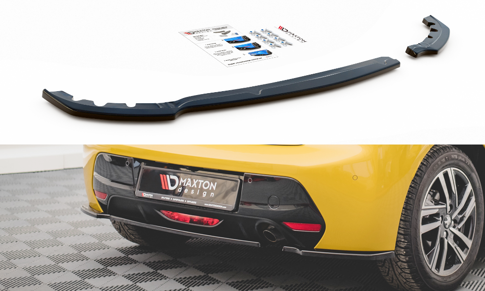 Diffuser Peugeot 208 Mk2 Maxton Glans Zwart