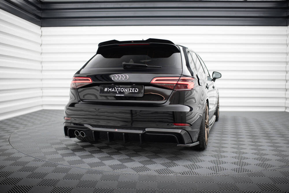 Diffuser Audi A3 S-Line Sportback 8V FL Maxton Glans Zwart