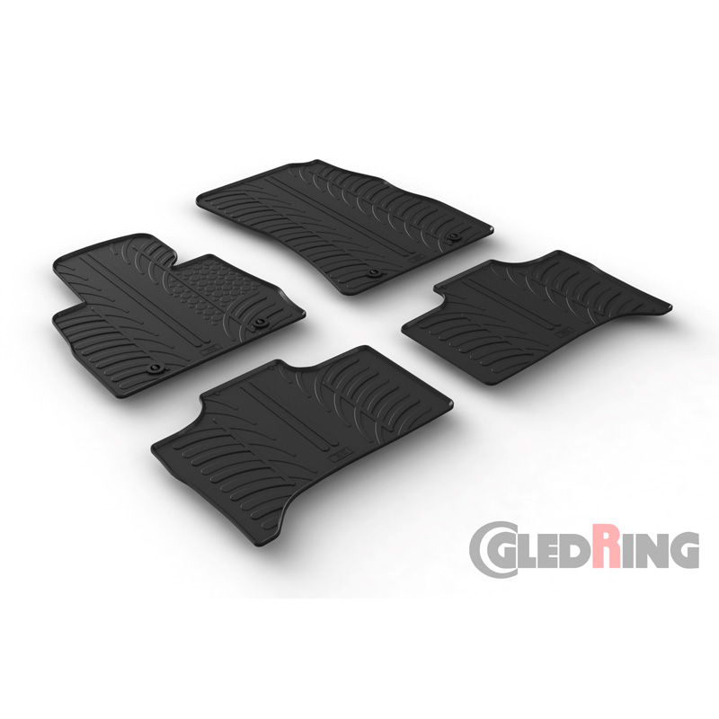 Rubbermatten  BMW X5 E53 1999-2006 (T profiel 4-delig + montageclips)