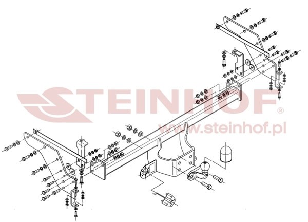Trekhaak Ford Ranger Pickup (4WD) excl. model met step 1999-2011