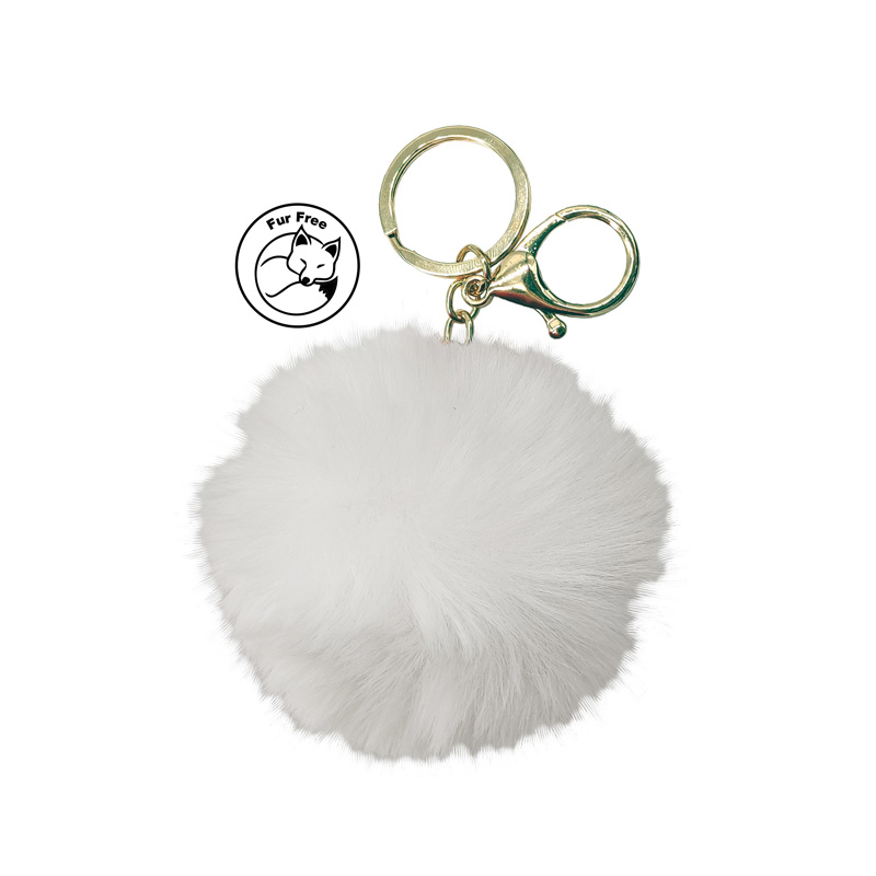 Simoni Racing Sleutelhanger Fluffy Fur - Wit
