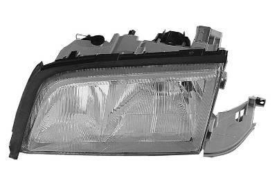 koplamp, H1+H1+H7, pneum verstelb, rechts, 10/1996-Mercedes C kl