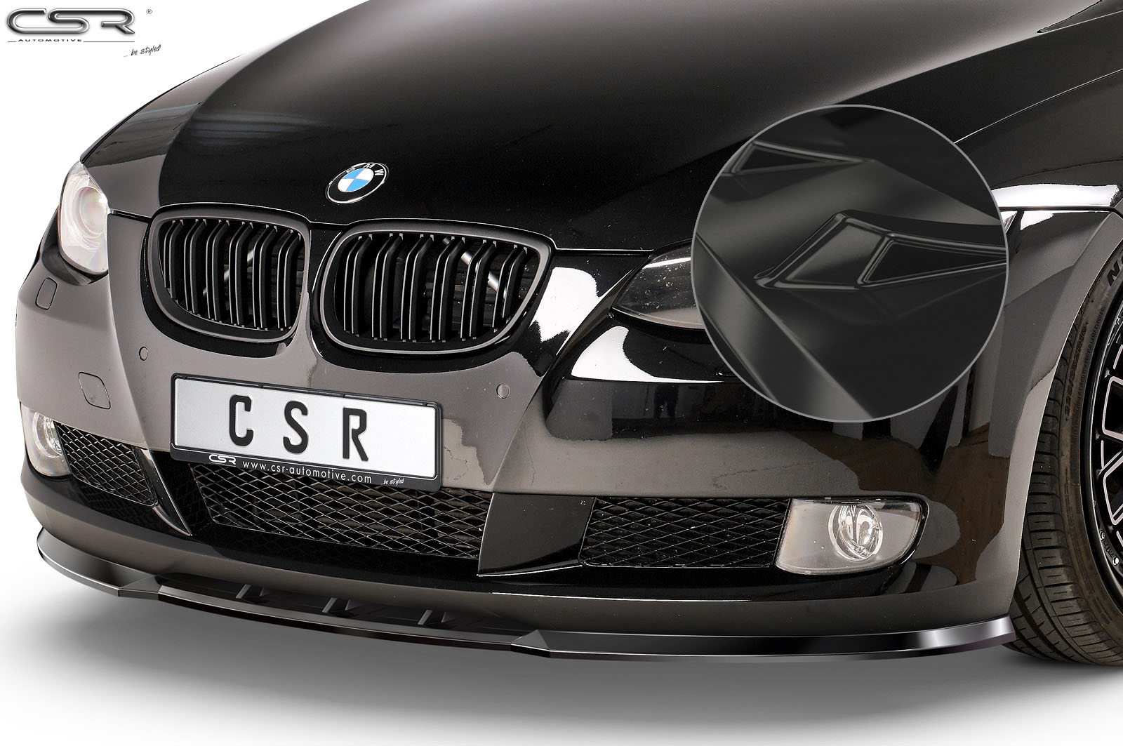 Voorspoiler BMW 3er E92 / E93 Glans Zwart – 06/2006–02/2010