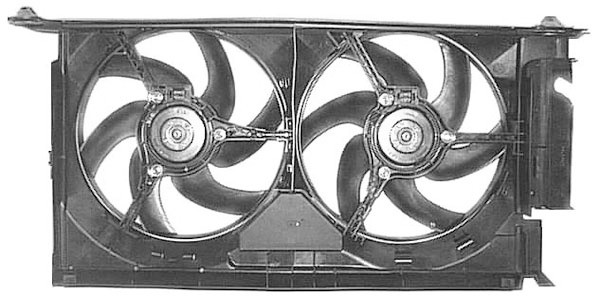 Radiator FAN BERLINGO/PARTNER 01-05 335mm 1.8/1.9/2.0 DS +AC