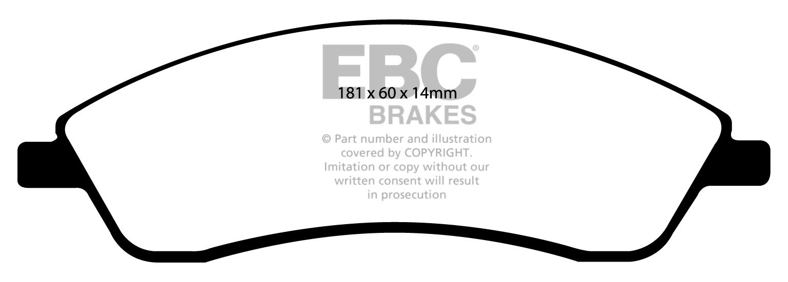 EBC Brakes TVR Tuscan 3.0 69-71 Remblokken voorzijde greenstuff