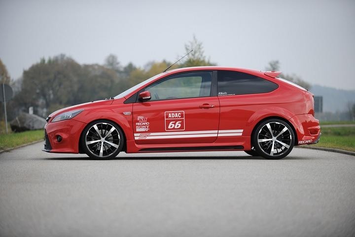 Zijskirts Ford Focus 2 04-11 3 deurs Carbon Rieger