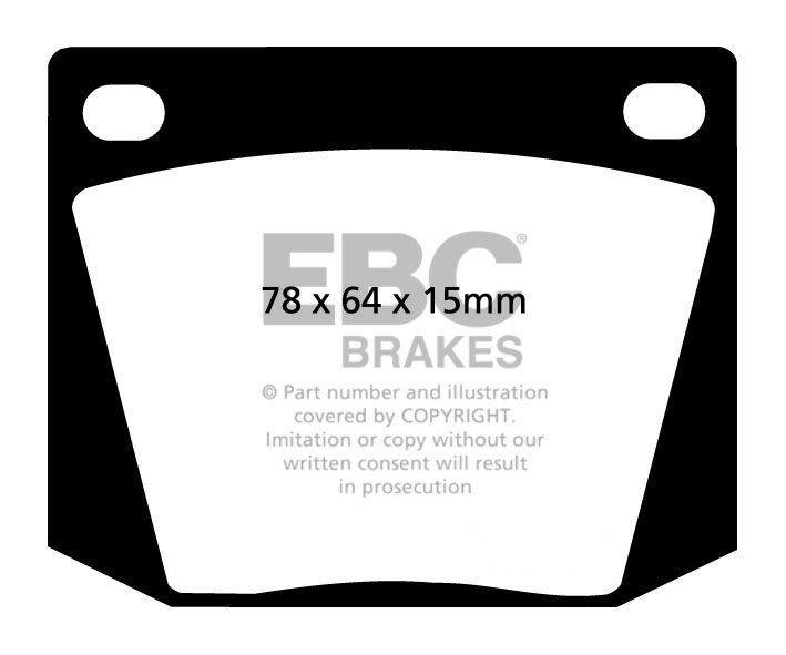 EBC Brakes FORD Capri Mk1 1.6 GT 69-71 Remblokken voorzijde gree