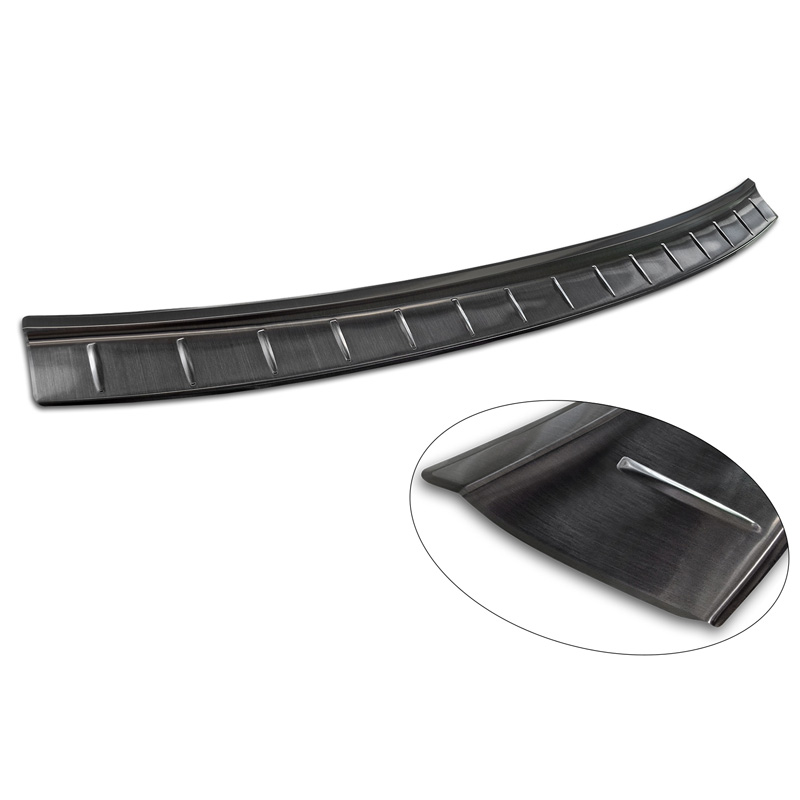 Zwart RVS Achterbumperprotector  Polestar 2 2019-2023 & Facelift 2023- 'Ribs'