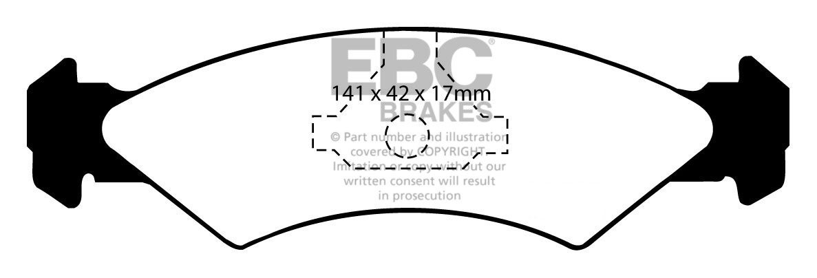 EBC Brakes FORD Fiesta 1.6 D 83-89 Remblokken voorzijde