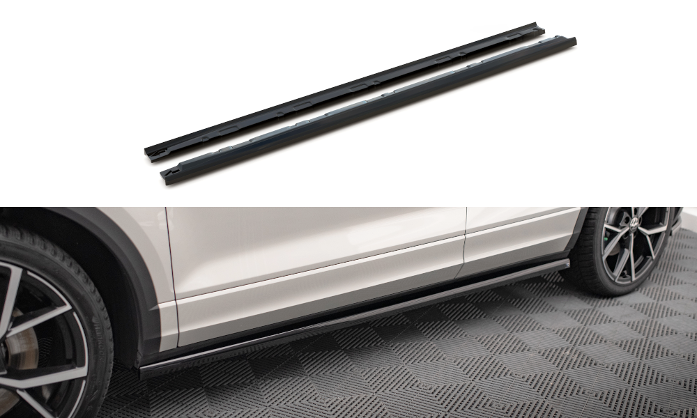 Zijskirts Volkswagen T-Roc R FL Maxton Glans Zwart